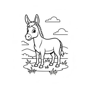 Tô màu Con Lừa Trưởng Thành