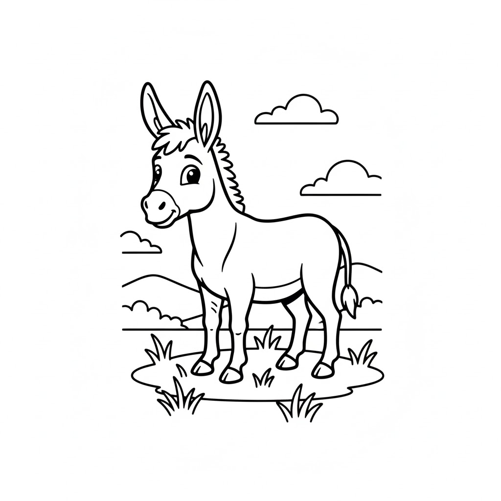 Tô màu Con Lừa Trưởng Thành