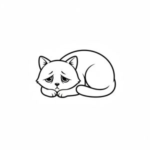 Tô màu Con Mèo Buồn