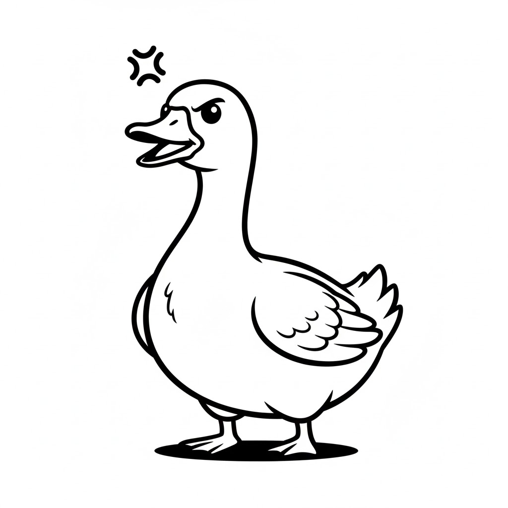 Tô màu Con Ngỗng Giận Dữ