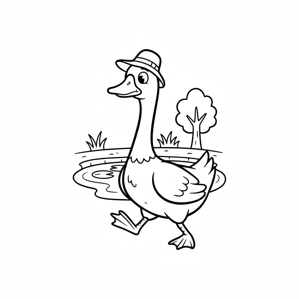 Tô màu Con Ngỗng Ngốc Nghếch