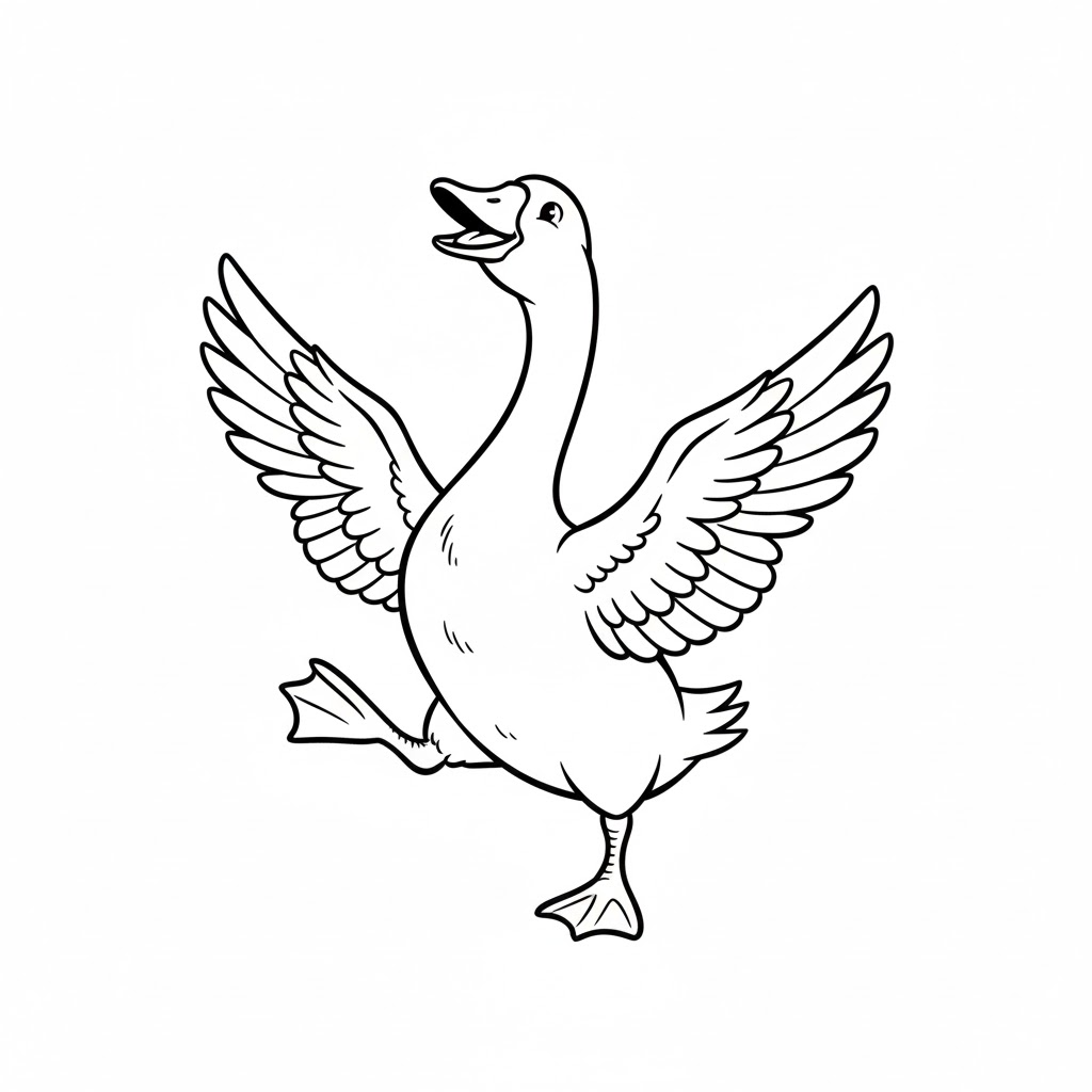 Tô màu Con Ngỗng Nhảy Múa