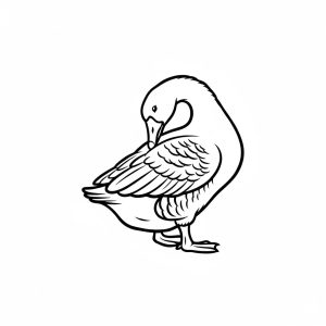 Tô màu Con Ngỗng Rỉa Lông