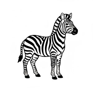 Tô màu Con Ngựa Vằn Đơn Giản