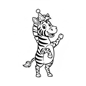 Tô màu Con Ngựa Vằn Vui Nhộn