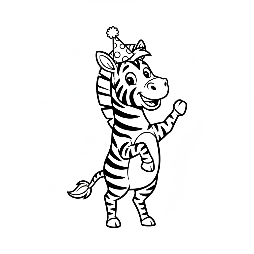 Tô màu Con Ngựa Vằn Vui Nhộn