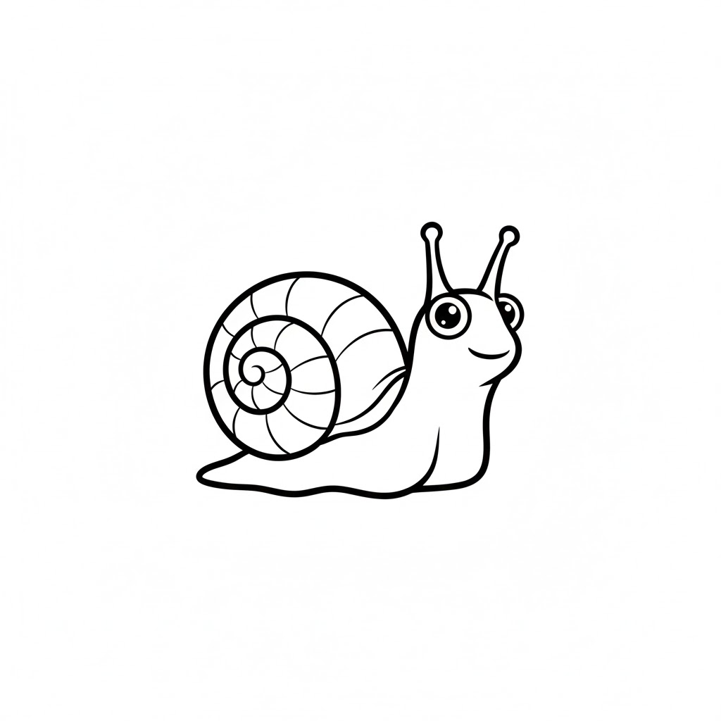 Tô màu Con Ốc Sên Đơn Giản