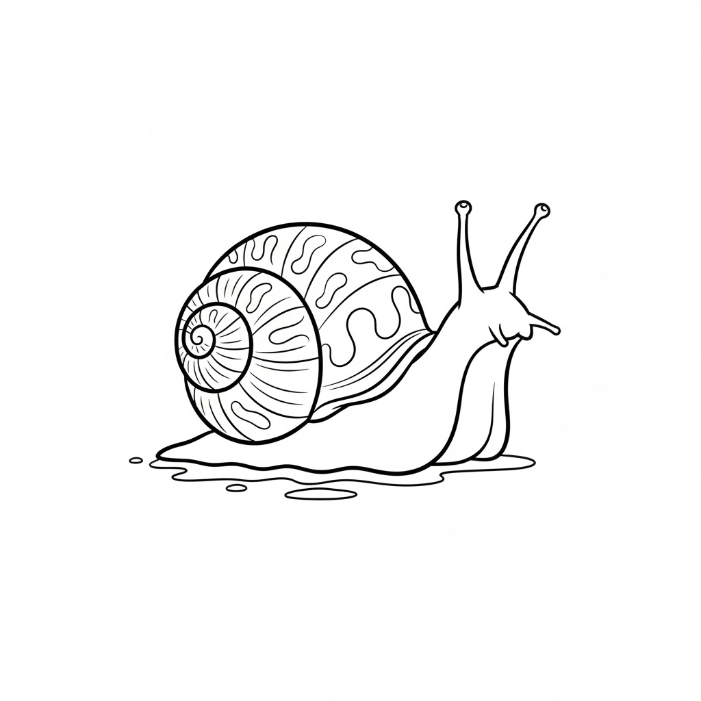 Tô màu Con Ốc Sên Khổng Lồ