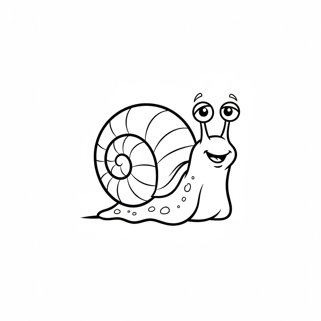 Tô màu Con Ốc Sên Ngộ Nghĩnh