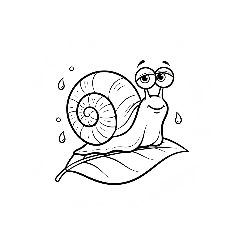 Tô màu Con Ốc Sên Ngốc Nghếch