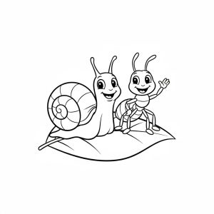 Tô màu Con Ốc Sên và Con Kiến