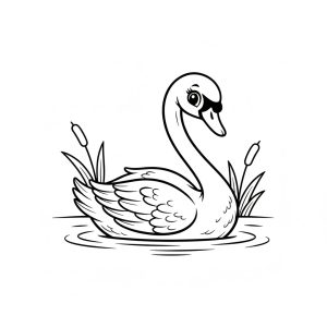 Tô màu Con Thiên Nga Dễ Thương