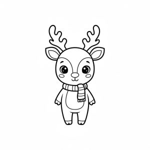 Tô màu Con Tuần Lộc Dễ Thương