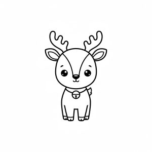 Tô màu Con Tuần Lộc Đơn Giản