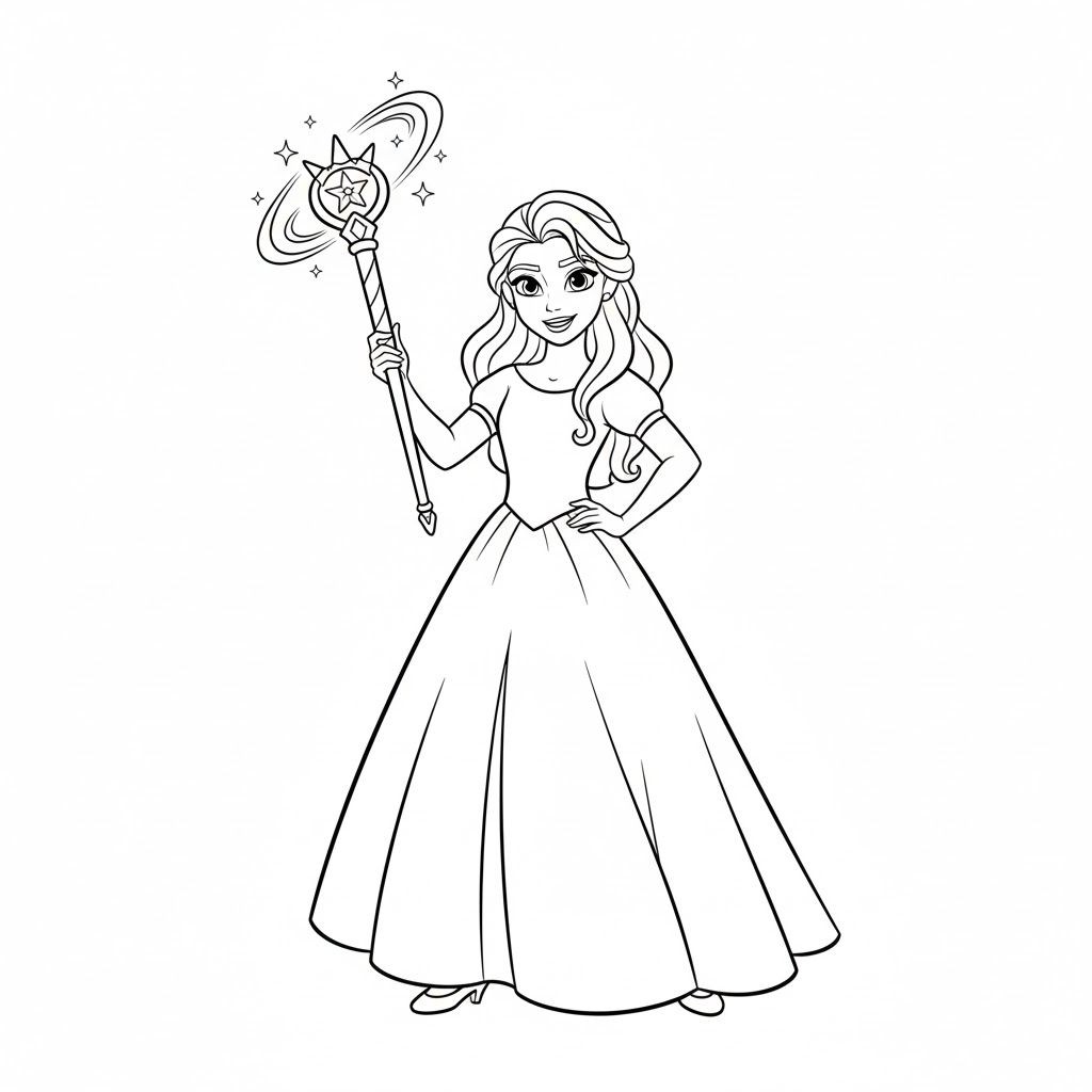 Tô màu Công Chúa Elena và Gậy Phép