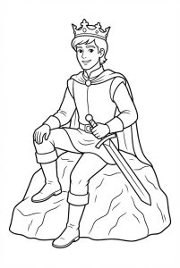 Tô màu Hoàng Tử Trên Tảng Đá