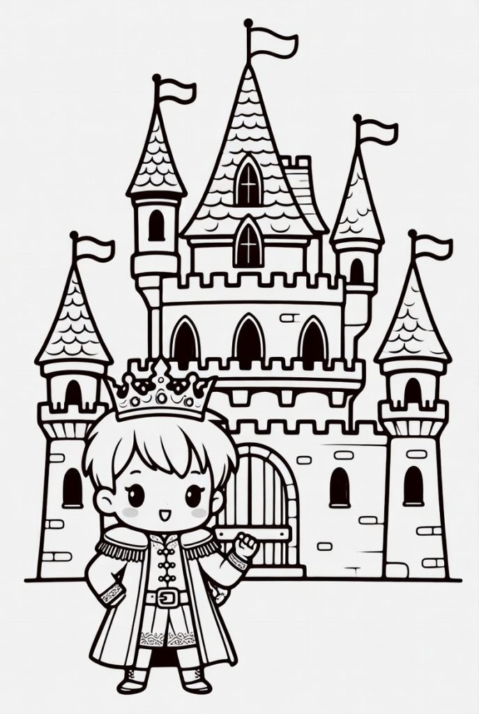 Tô màu Hoàng Tử Trong Cung Điện