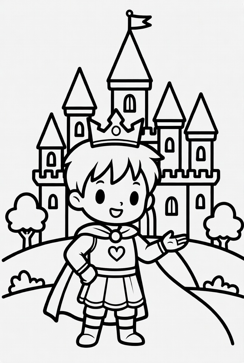 Tô màu Hoàng Tử Vui Vẻ