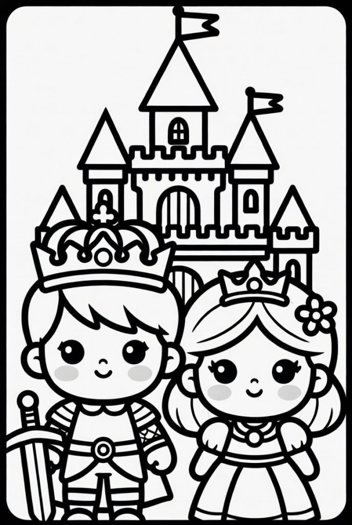 Tô màu Hoàng Tử và Công Chúa
