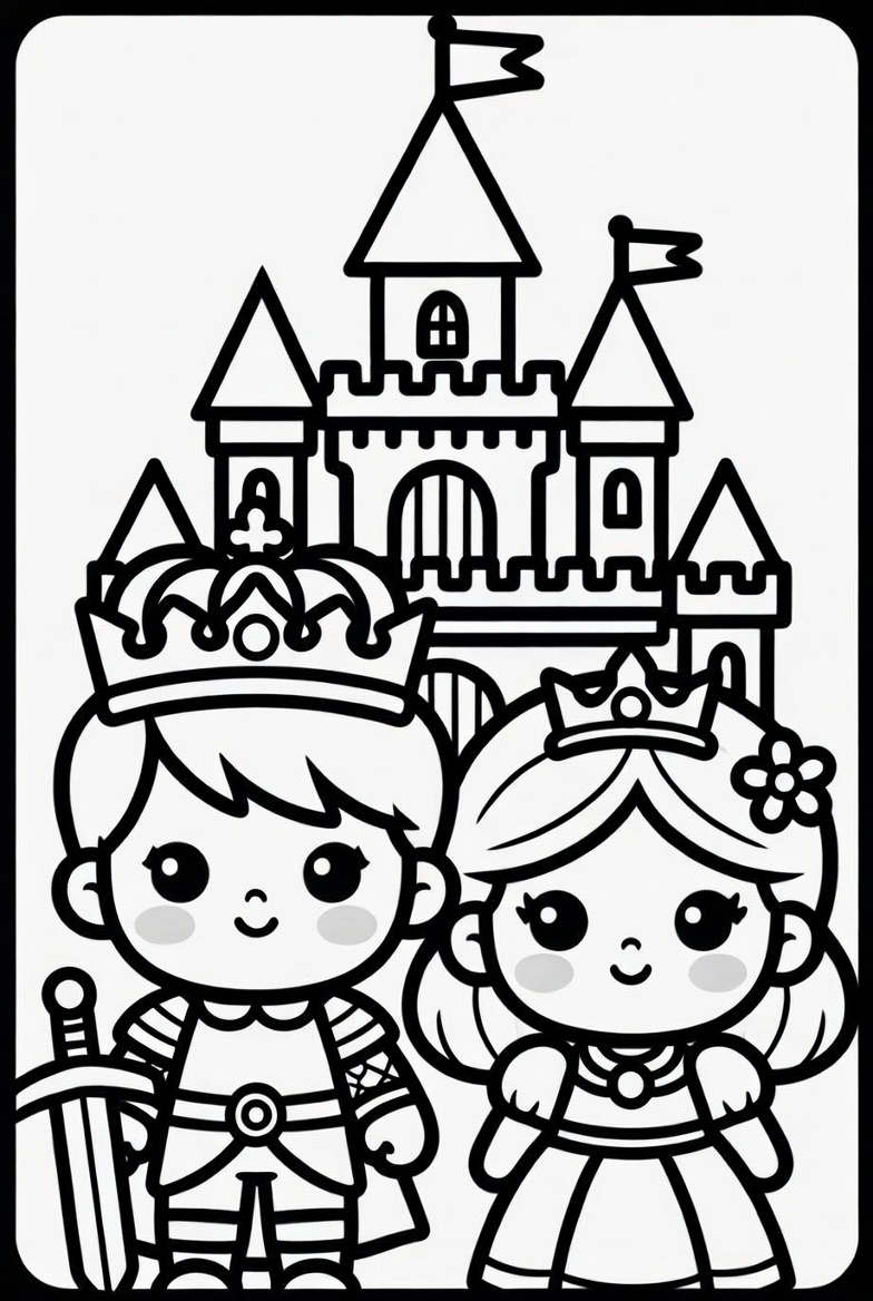 Tô màu Hoàng Tử và Công Chúa