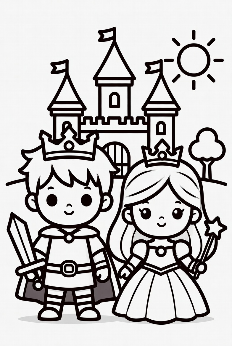 Tô màu Hoàng Tử và Hiệp Sĩ