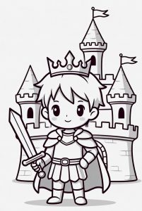 Tô màu Hoàng Tử và thanh kiếm