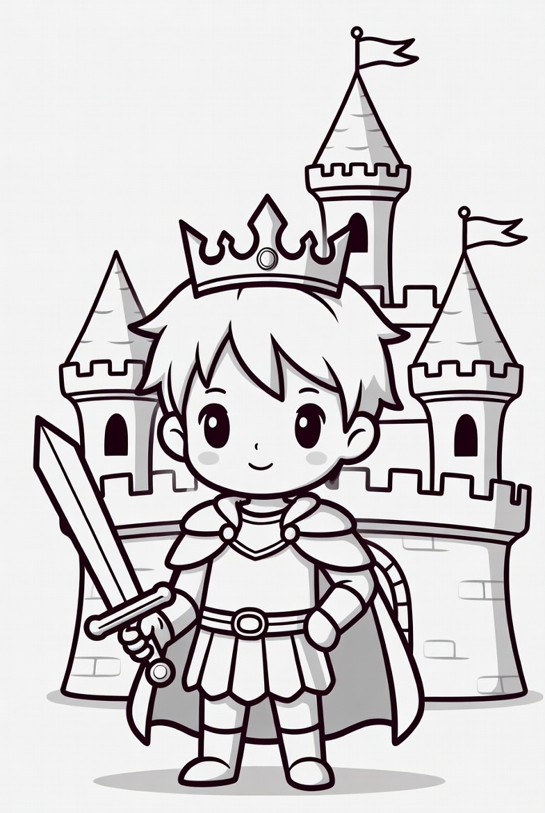 Tô màu Hoàng Tử và Thanh Kiếm