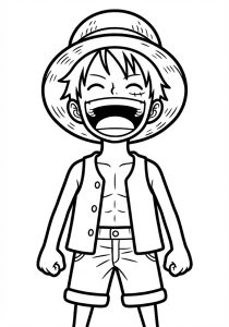 Tô màu Luffy Cười Tươi