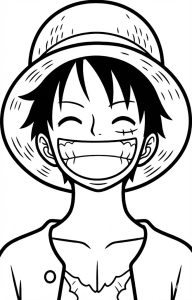 Tô màu Luffy Đang Cười