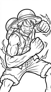 Tô màu Luffy Mạnh Mẽ