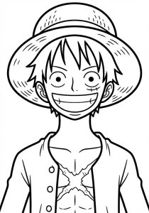 Tô màu Luffy Mỉm Cười