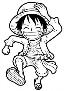 Tô màu Luffy Vui Vẻ