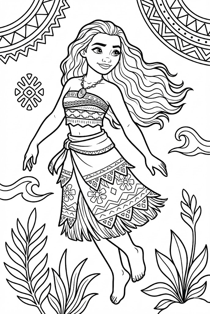 Tô màu Moana Duyên Dáng