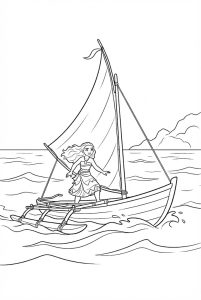 Tô màu Moana Ngoài Biển