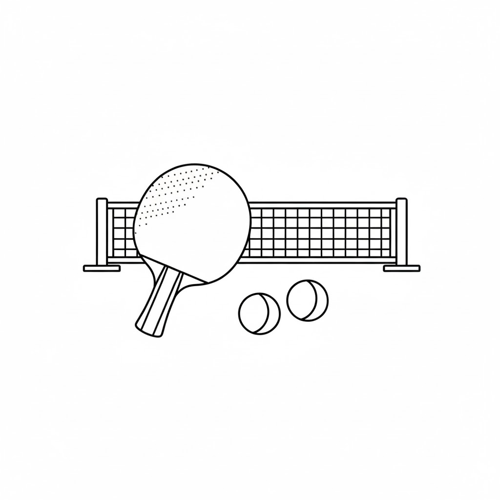 Tô màu Một Bộ Bóng Bàn