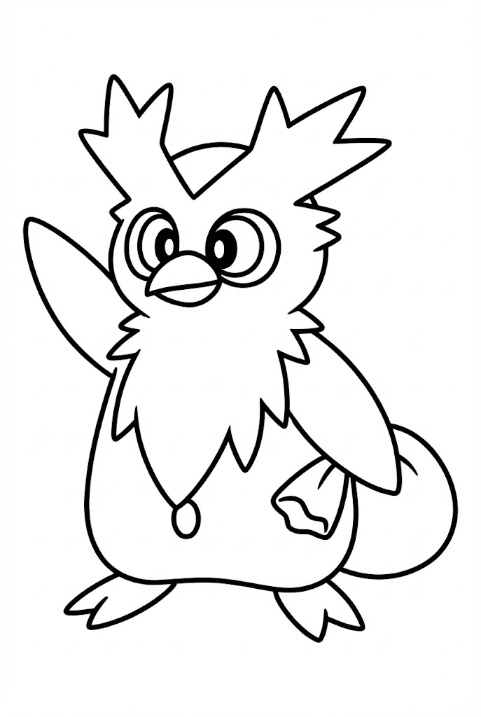 Tô màu Pokemon Delibird