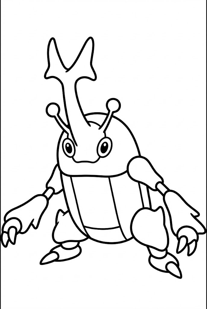 Tô màu Pokemon Heracross