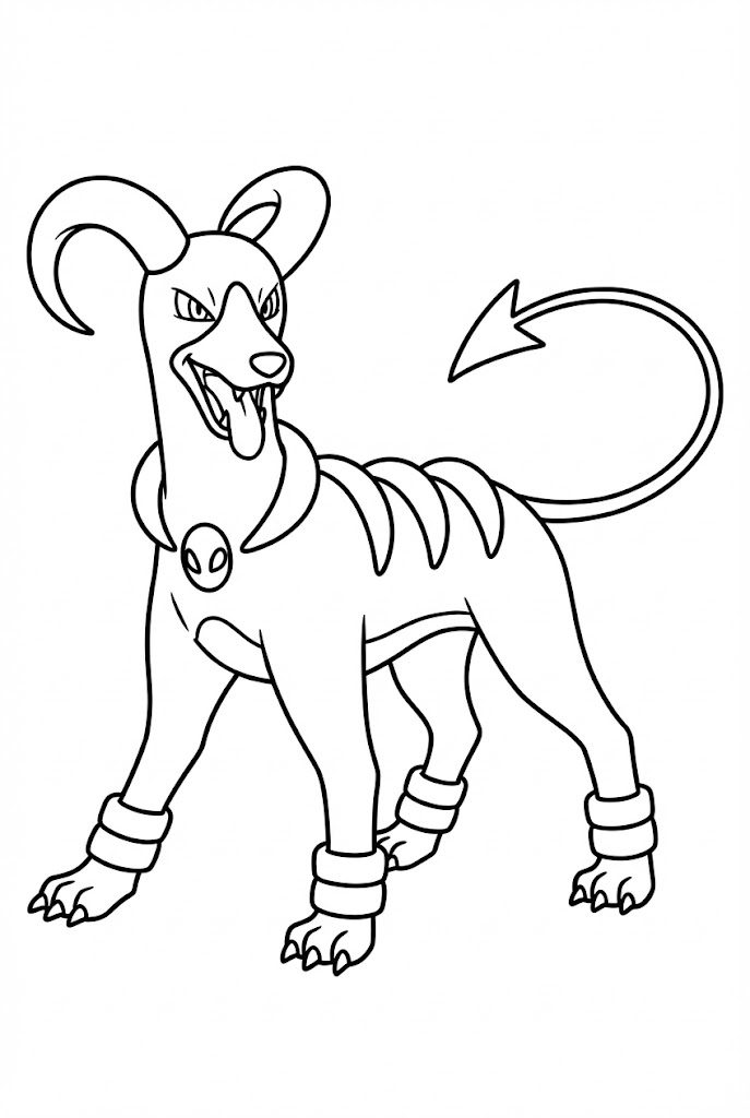 Tô màu Pokemon Houndoom