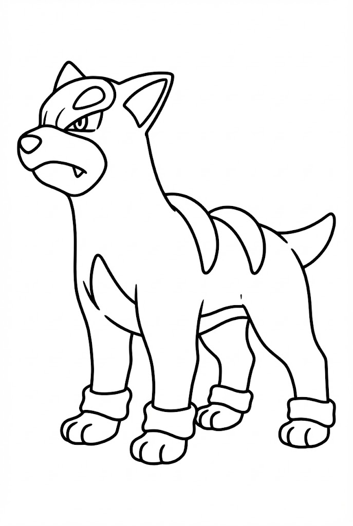 Tô màu Pokemon Houndour