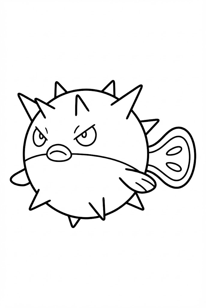 Tô màu Pokemon Qwilfish