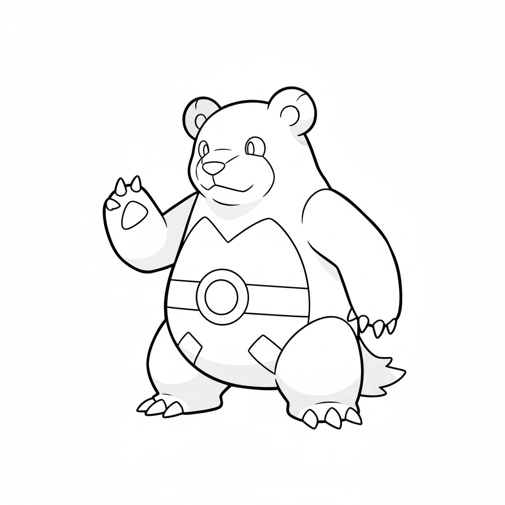 Tô màu Pokemon Teddiursa