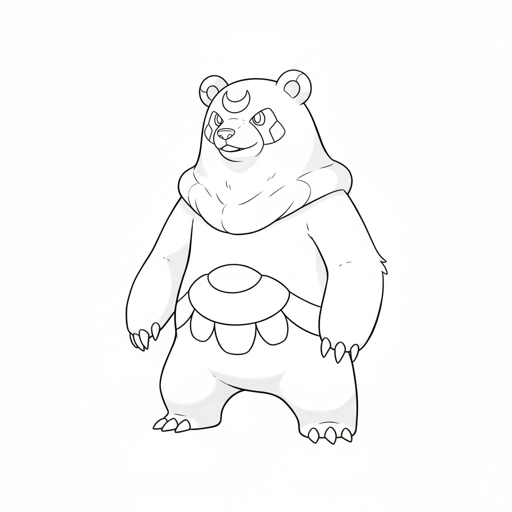 Tô màu Pokemon Ursaring