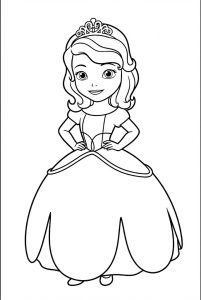 Tô màu Sofia Bé Nhỏ Mỉm Cười