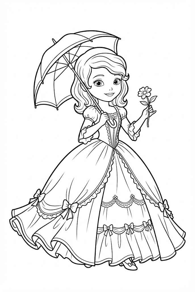 Tô màu Sofia Cầm Ô