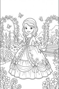 Tô màu Sofia Trong Khu Vườn