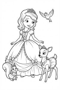 Tô màu Sofia Và Động Vật