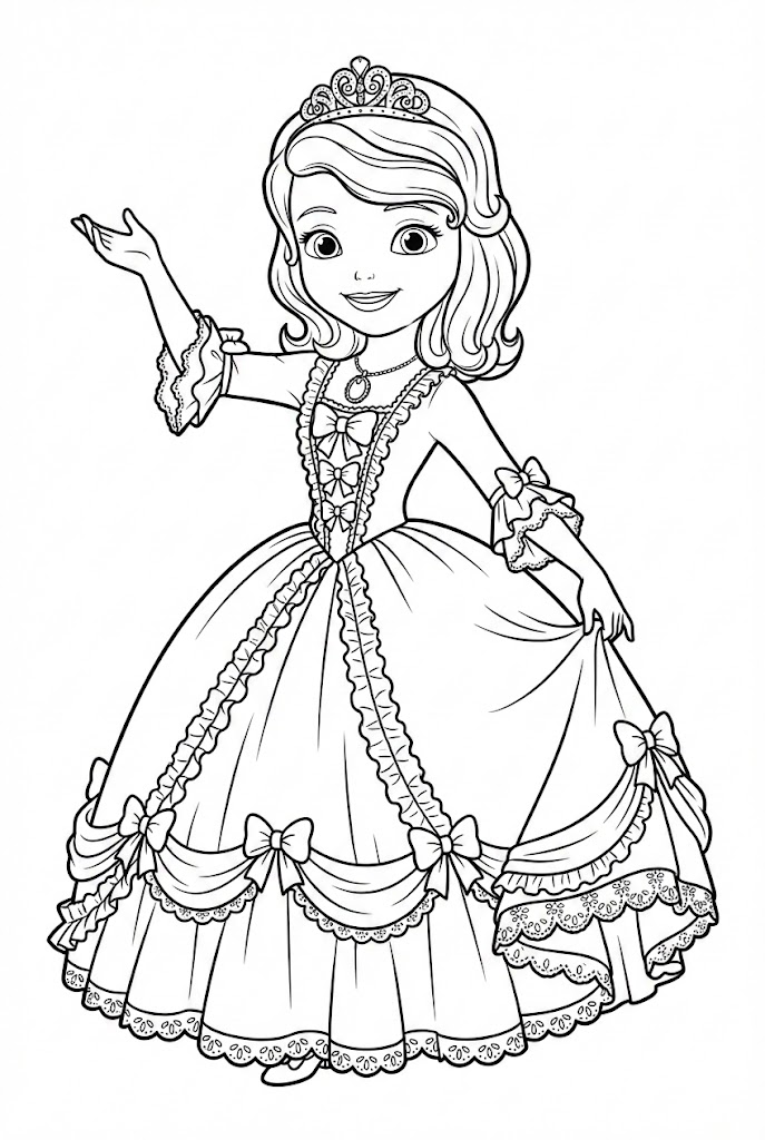Tô màu Sofia Xinh Đẹp Mỉm Cười