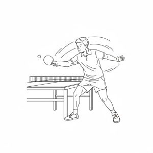 Tô màu Tay Vợt Bóng Bàn Chuyên Nghiệp