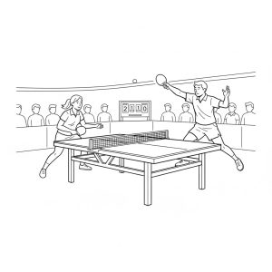 Tô màu Thi Đấu Bóng Bàn