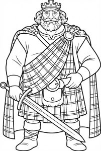 Tô màu Vua Angus Trong Công Chúa Tóc Xù